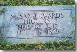 Susan Edwards Higgins
Gravestone
